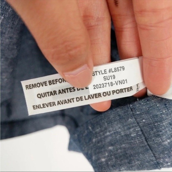 Madewell Front Tie Chambray Dress - Picture 9 of 10